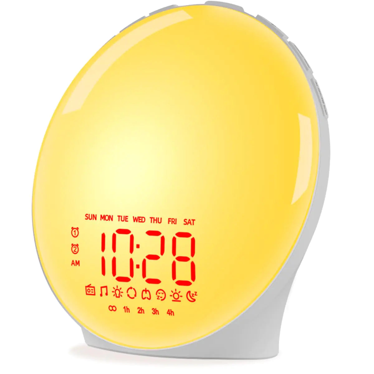 iEasy Wake up Light Sunrise Alarm Clock for Everyone Sunrise Sunset Simulation Sleep Aid Dual Alarms FM Radio Snooze Nightlight13 Colors 23 Sleep Sounds 28 Built-in Alarm Tone 32 Volumes Gift