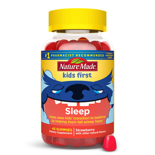 Nature Made Kids First Sleep Kids Melatonin Gummies 100% Drug Free Sleep Aid for Restful Sleep 45 Count