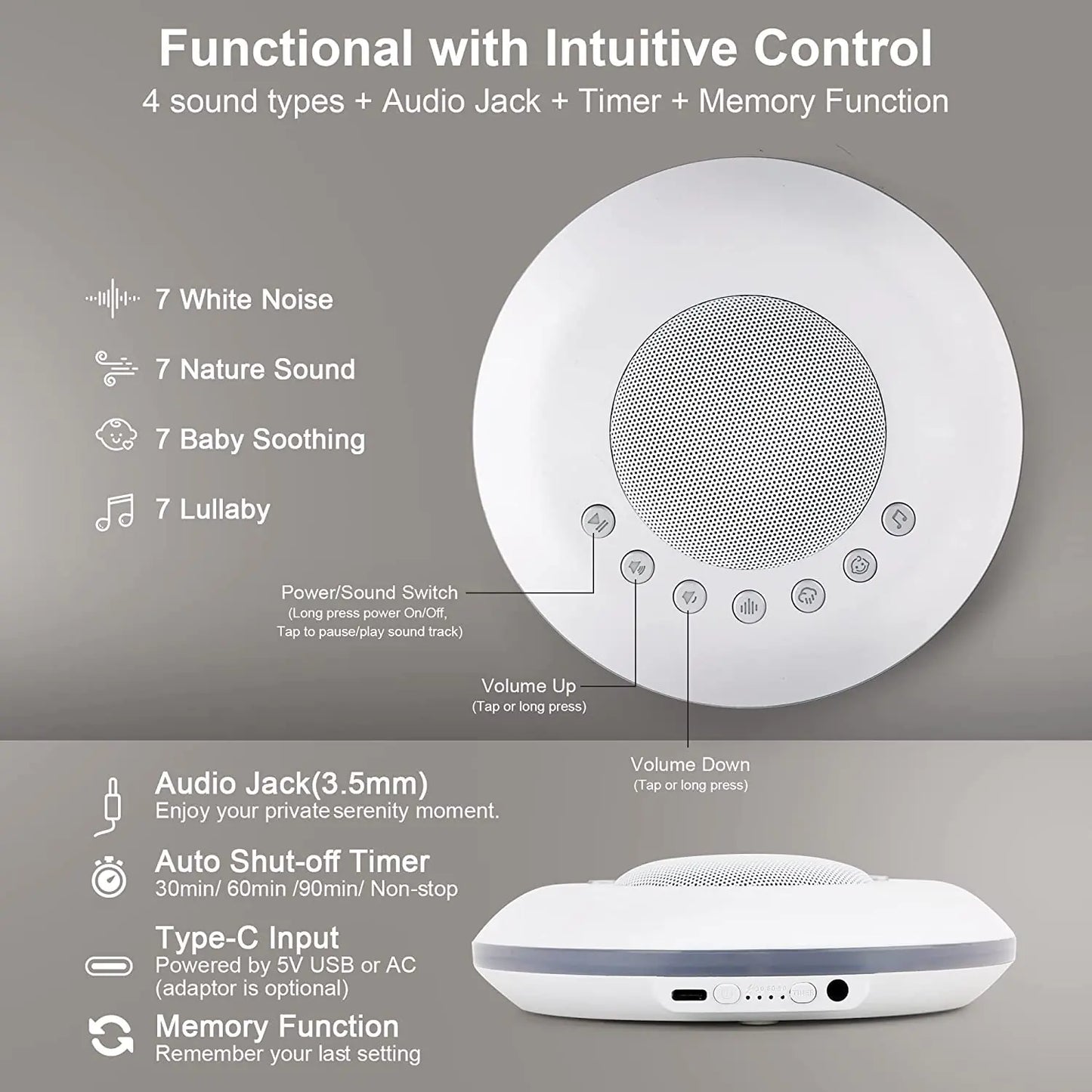 Amazon Sleep Aid Device for Kids with 28 Sounds